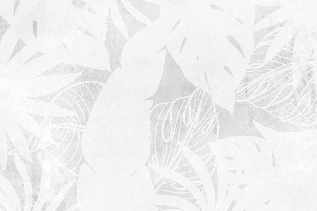 White background with leaves