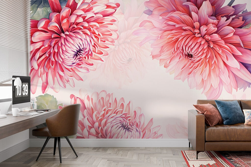 Vibrant flowers in gentle hues