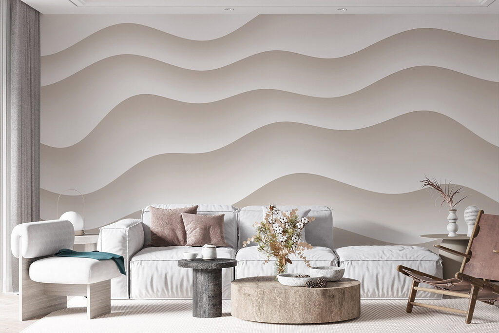 White and grey wavy lines