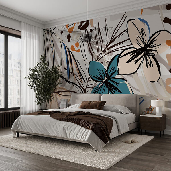 Πολύχρωμο floral μοτίβο με λουλούδια Πολύχρωμο floral μοτίβο με λουλούδια