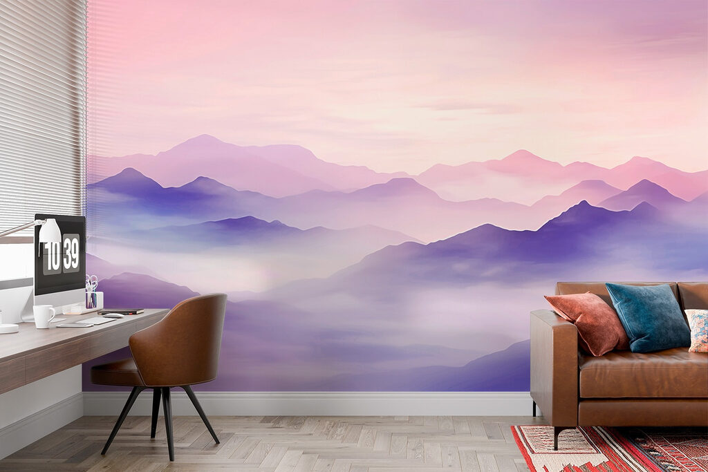 Landscape of mountains with clouds Landscape of mountains with clouds