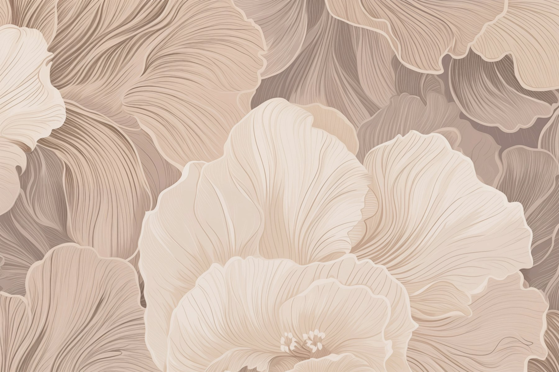 Soft petals in muted tones
