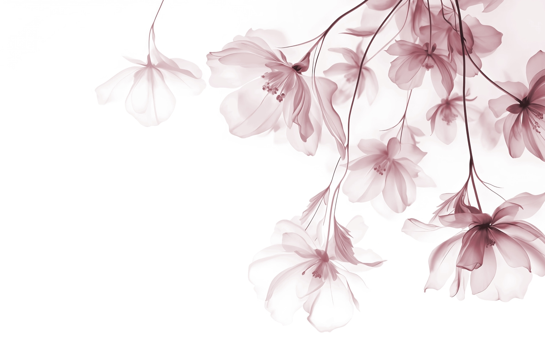 Delicate blooms against soft background