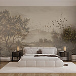 Ταπετσαρίες Τοπίο με δέντρα και ποτάμι