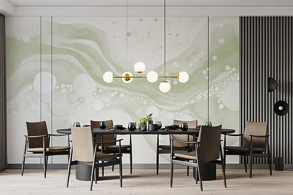 White and green paint