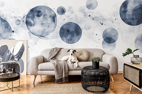 Group of circles with smoke