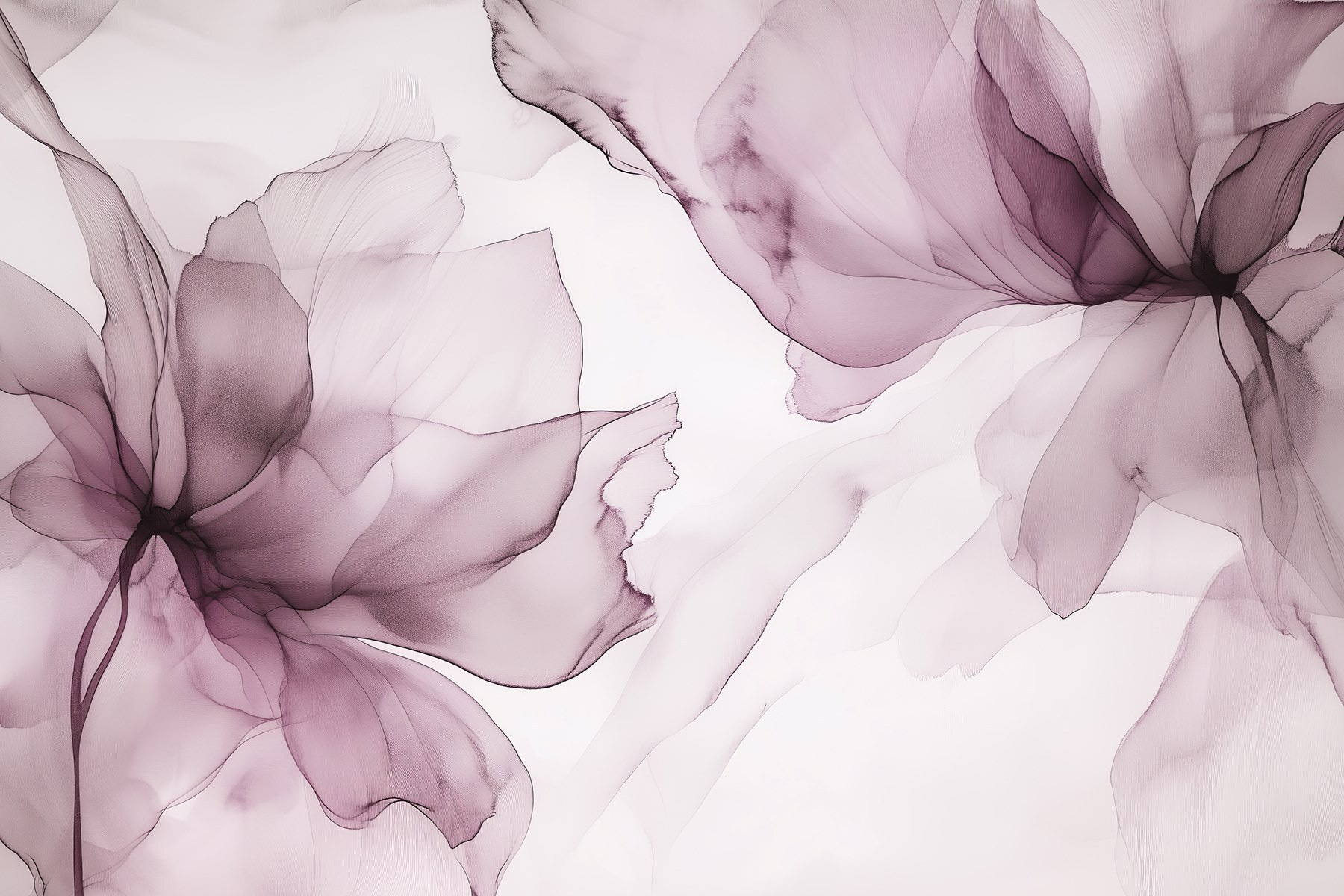 Fluid petals in soft hues