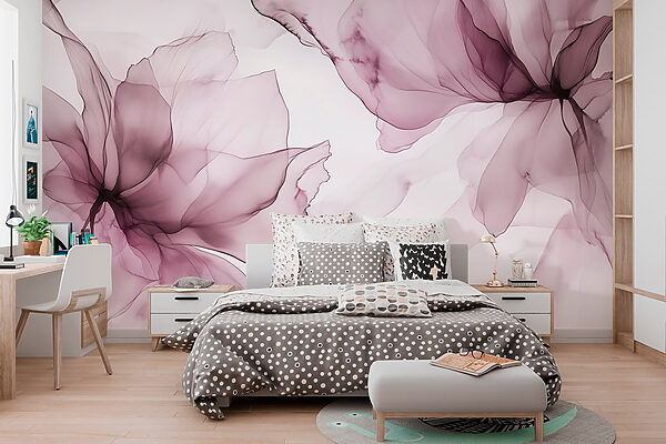 Fluid petals in soft hues