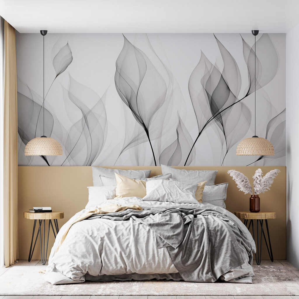 Black and white image of flowers