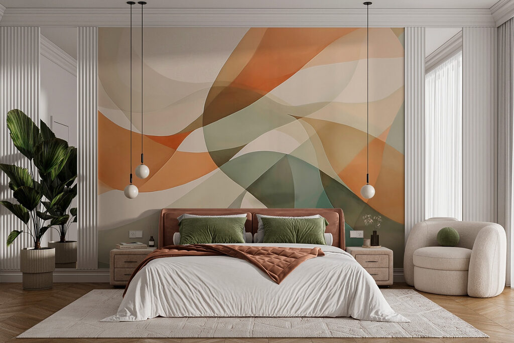 Abstract waves in soft colors