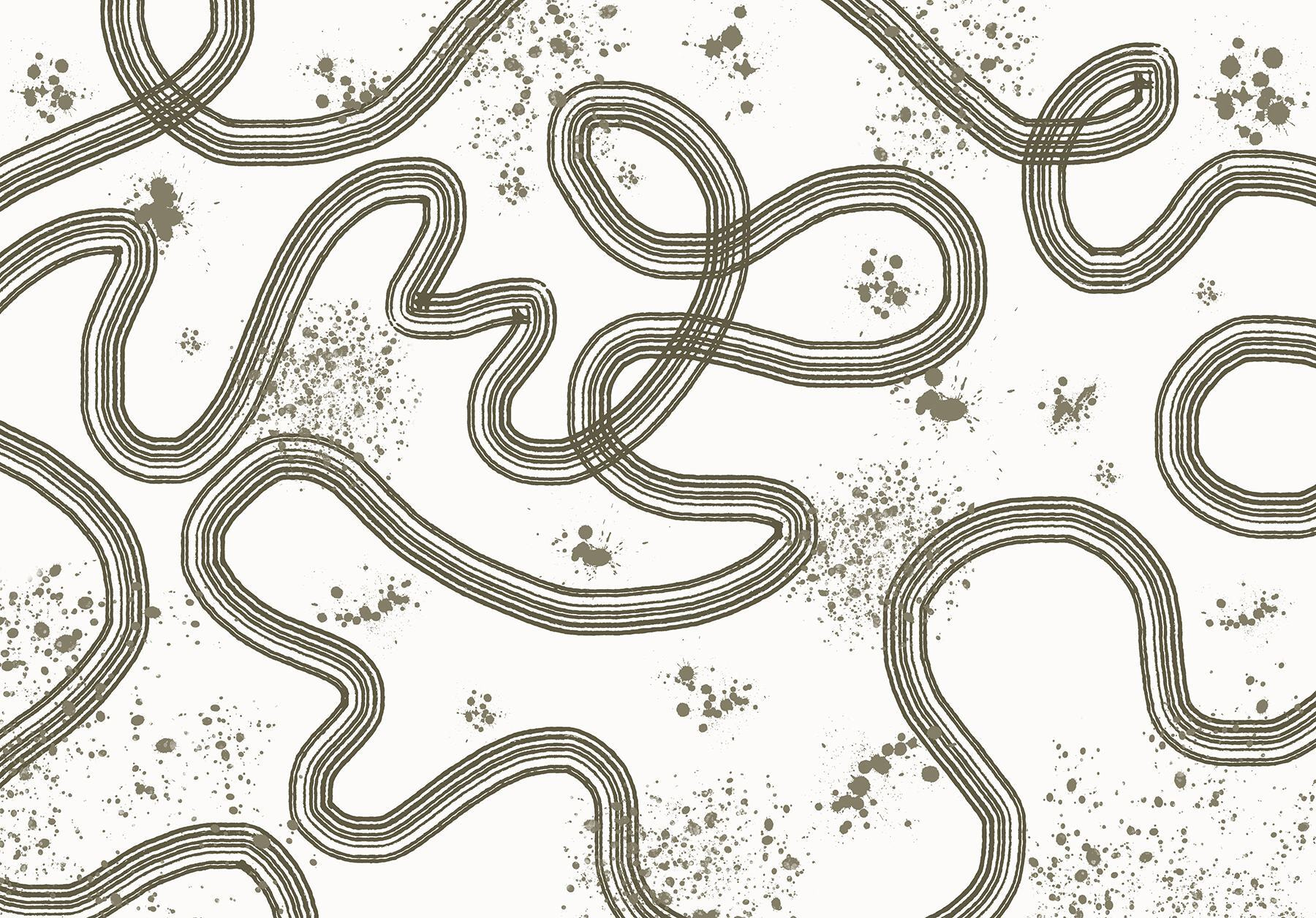 Black and white map of a race track