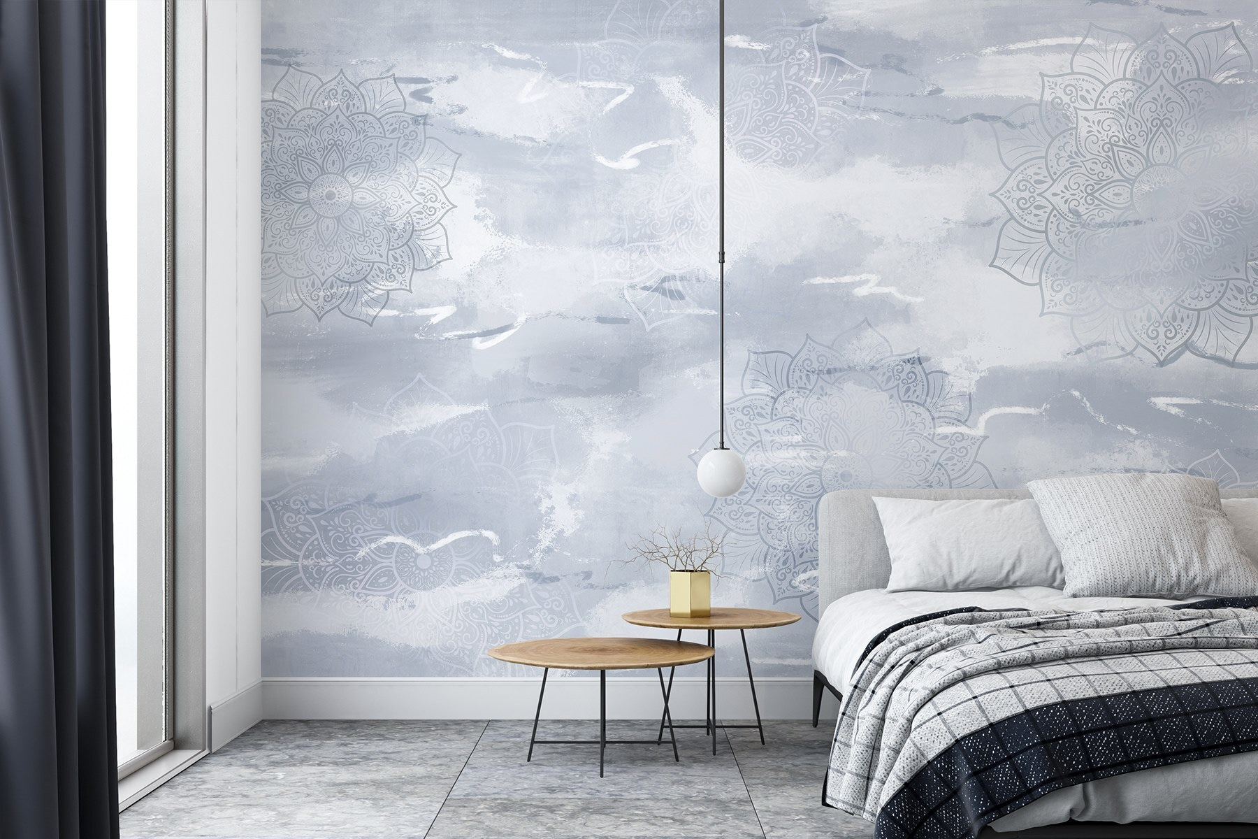 Grey and white background with white and grey patterns