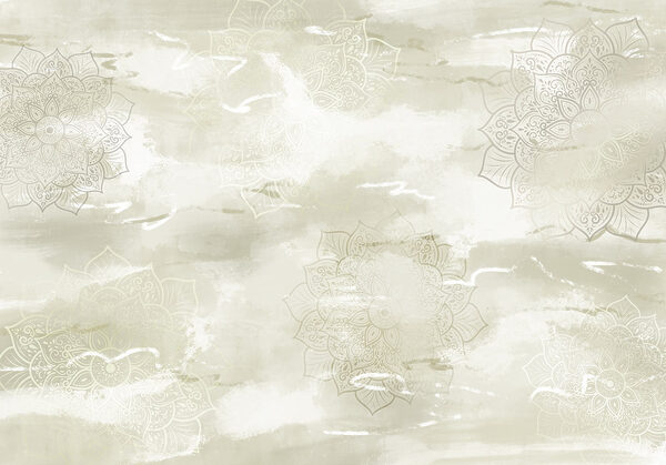 Serene mandala design in muted tones