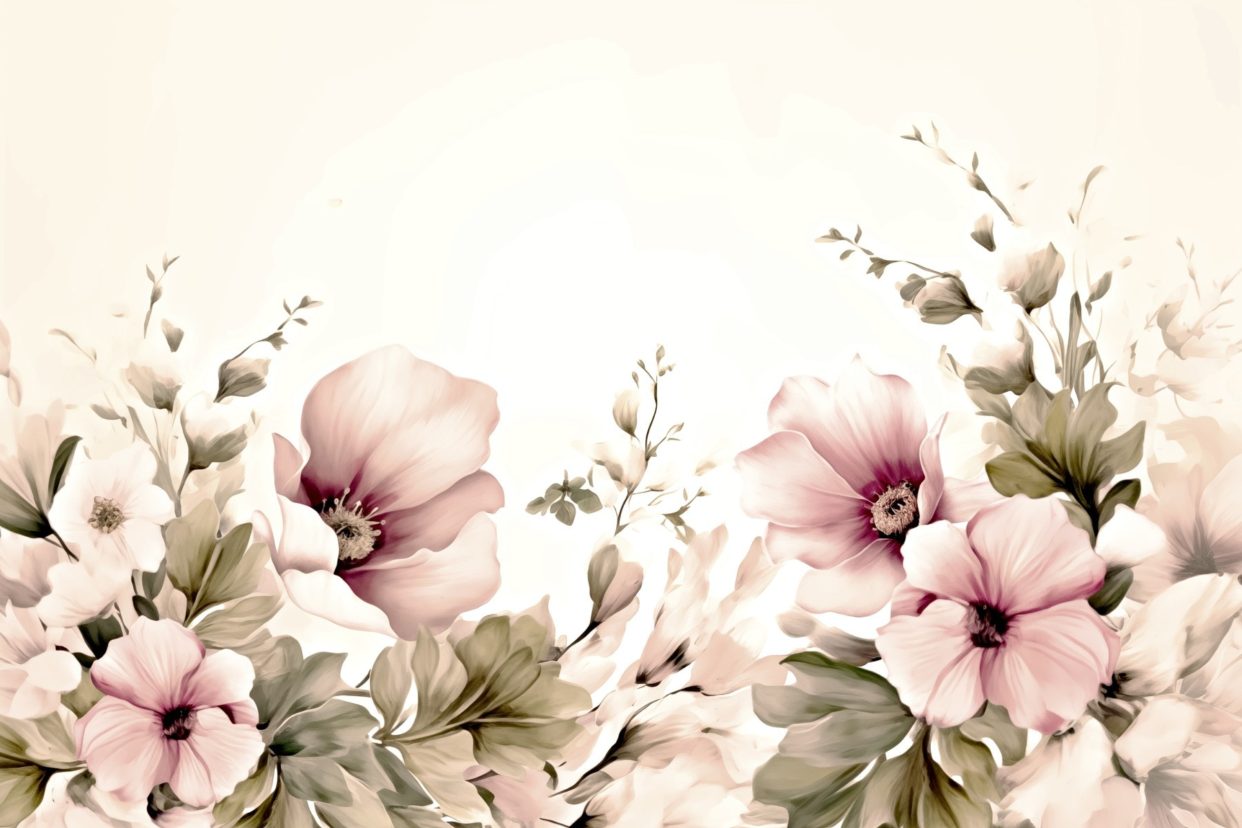 Delicate blooms in soft hues