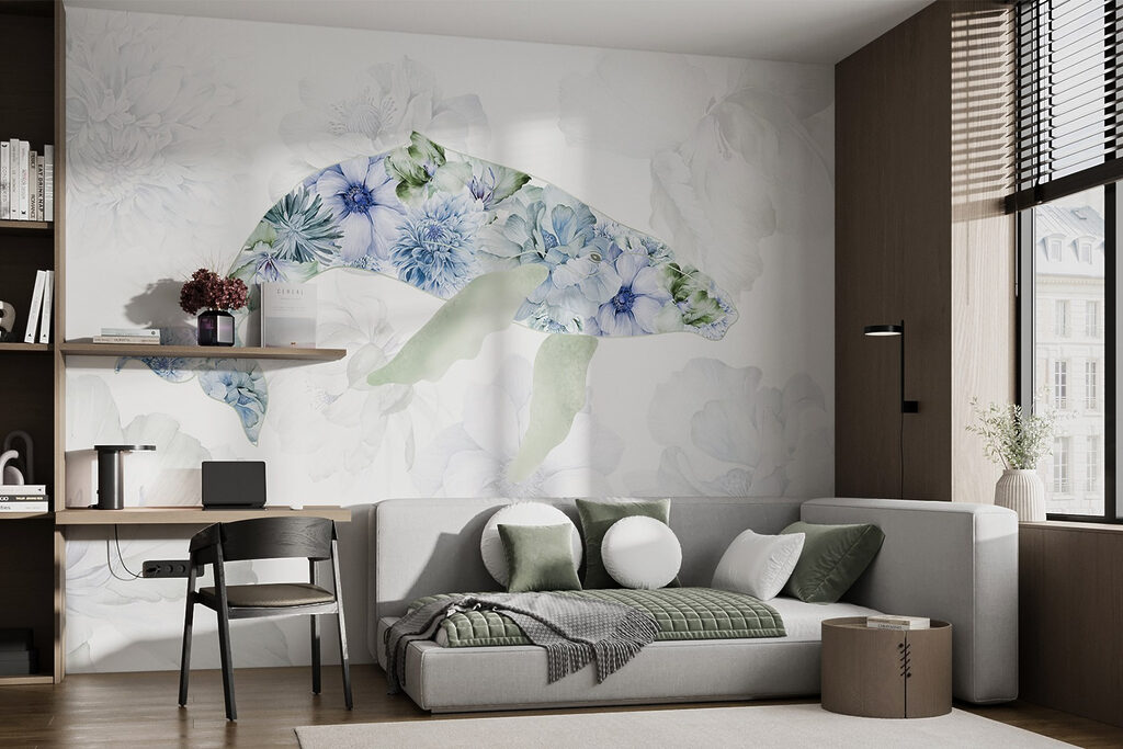 Whale with flowers on it Whale with flowers on it