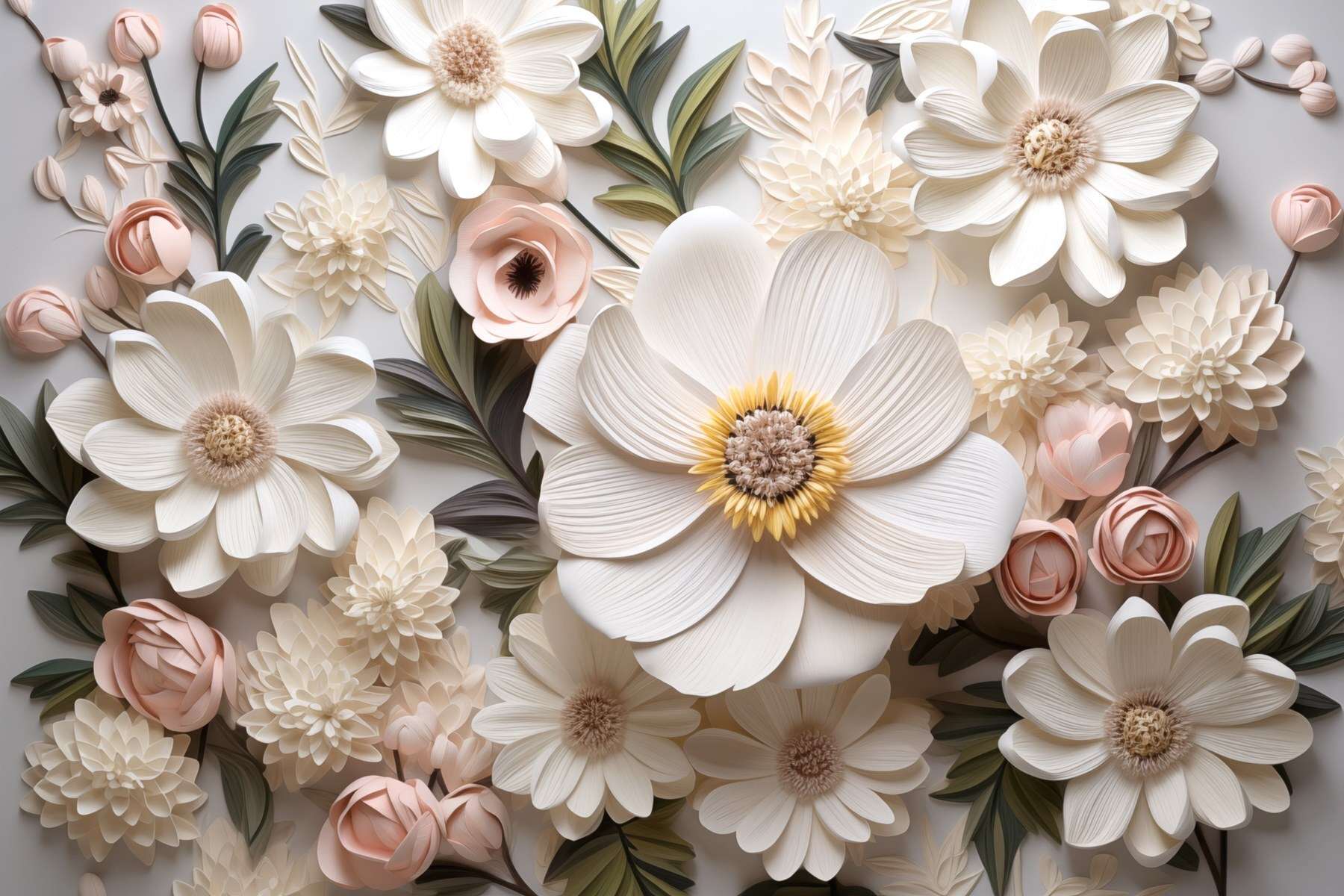 Group of paper flowers