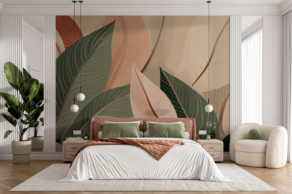 Natural hues of layered leaves