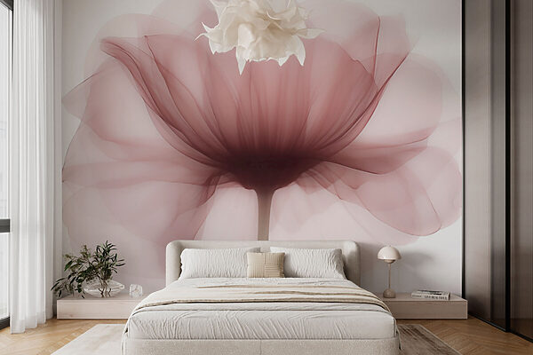 Ταπετσαρίες Λουλούδι με διαφανές λουλούδι