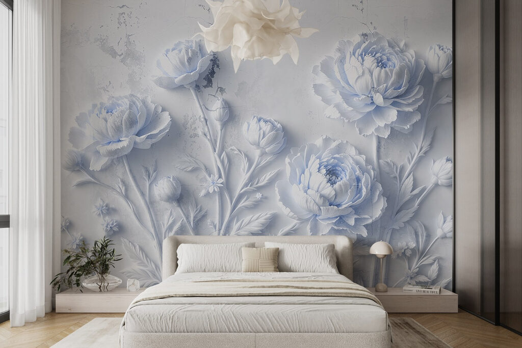 White flowers on a white surface