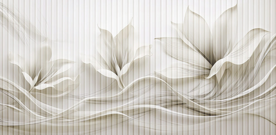 Ταπετσαρίες Λεπτό σχέδιο floral wave - Image 4