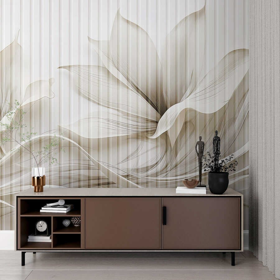 Ταπετσαρίες Λεπτό σχέδιο floral wave - Image 2