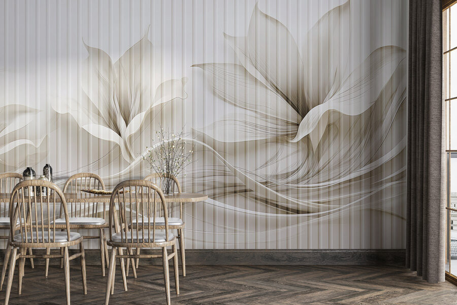 Ταπετσαρίες Λεπτό σχέδιο floral wave - Image 3
