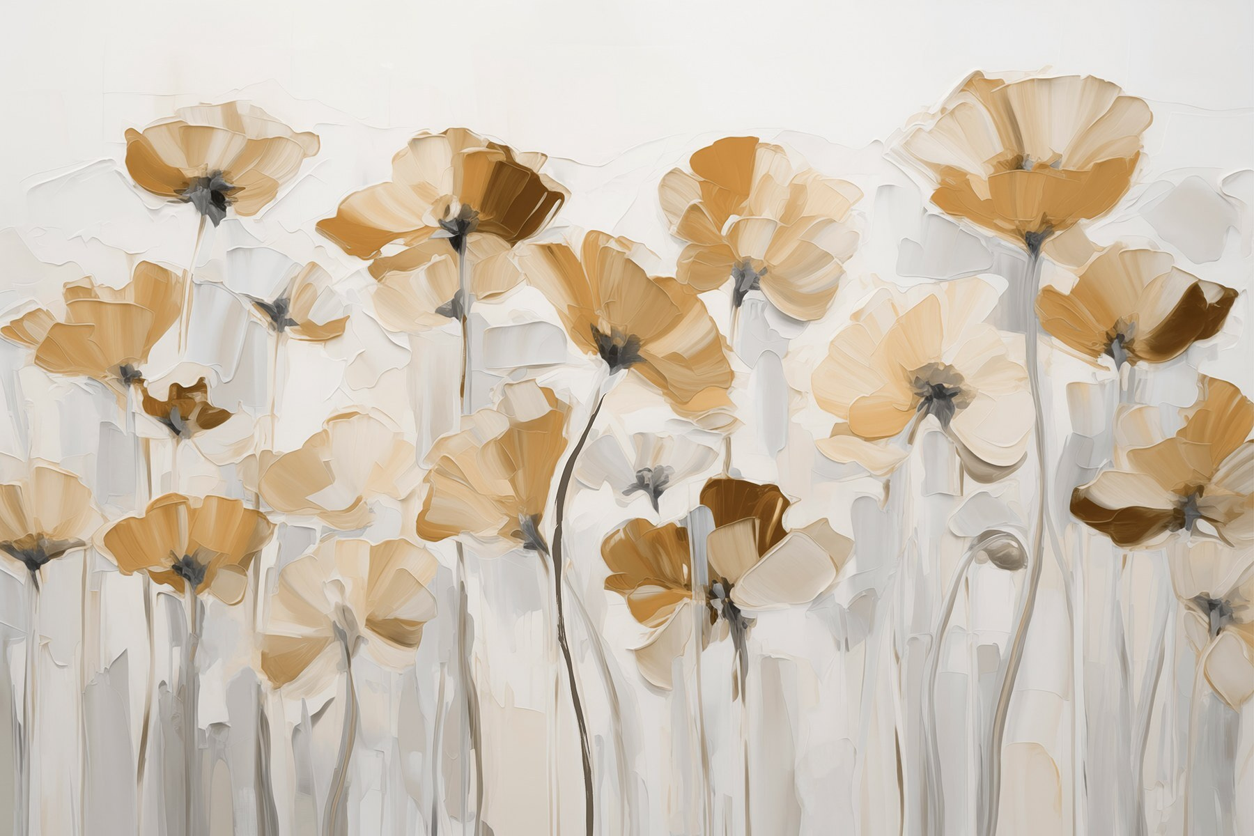 Painting of flowers on a white background