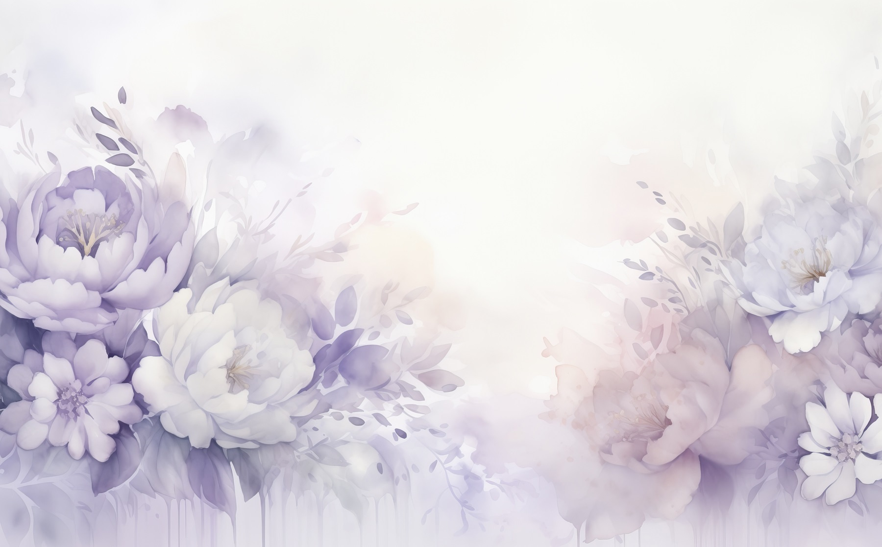 Painting of flowers and leaves