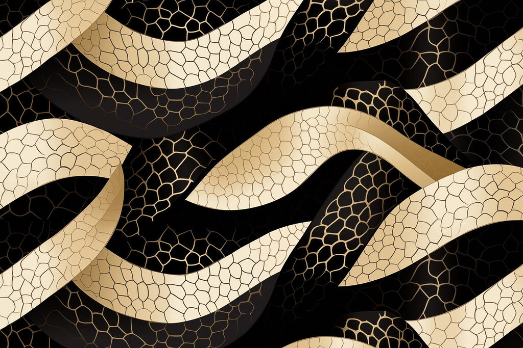 Abstract pattern with flowing shapes