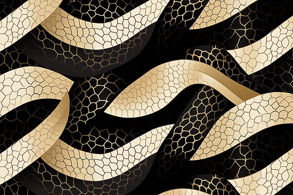 Abstract pattern with flowing shapes