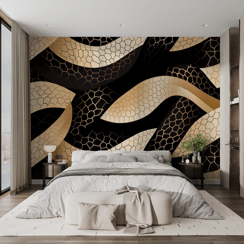 Abstract pattern with flowing shapes