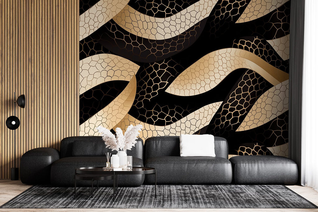 Abstract pattern with flowing shapes