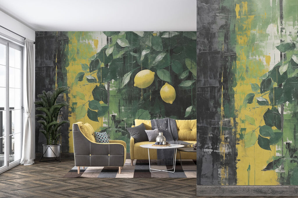 Painting of lemons from a tree