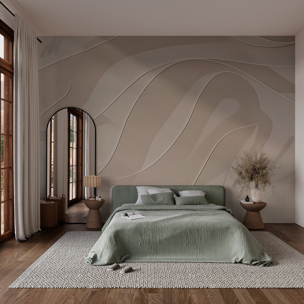 White and black wavy lines