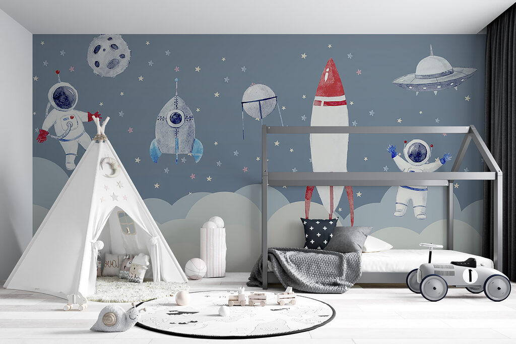 Space shuttles and rockets in the sky