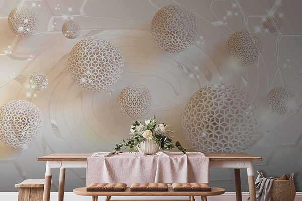 White balls with holes on it