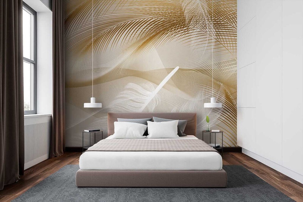 Elegant feathers in soft waves