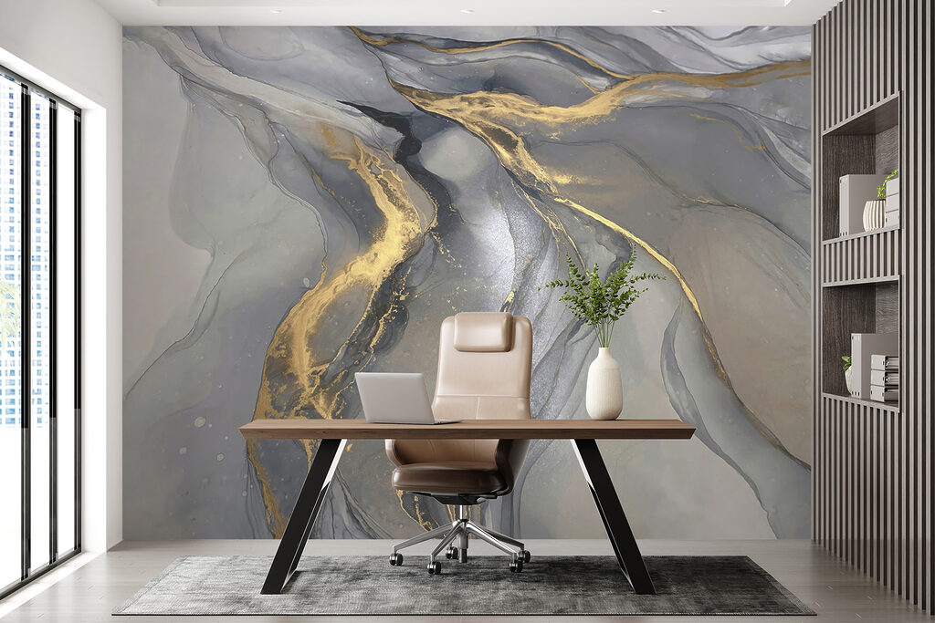 Elegant abstract art in muted tones