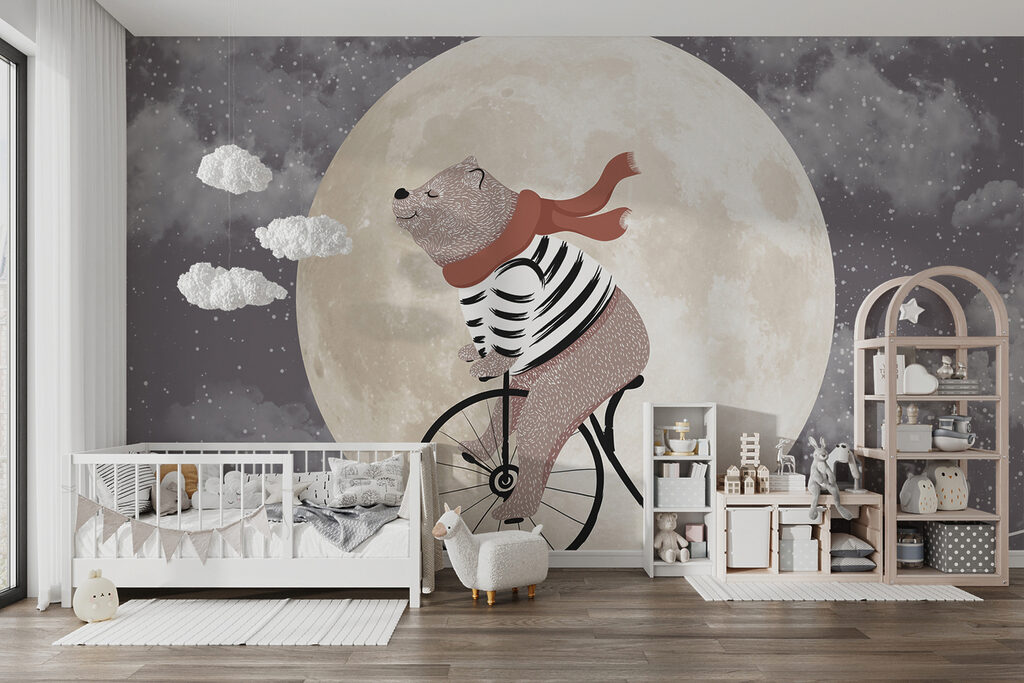 Bear riding a bicycle