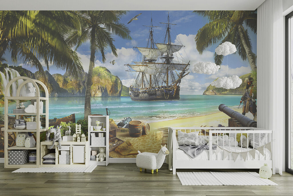 Pirate ship on a beach