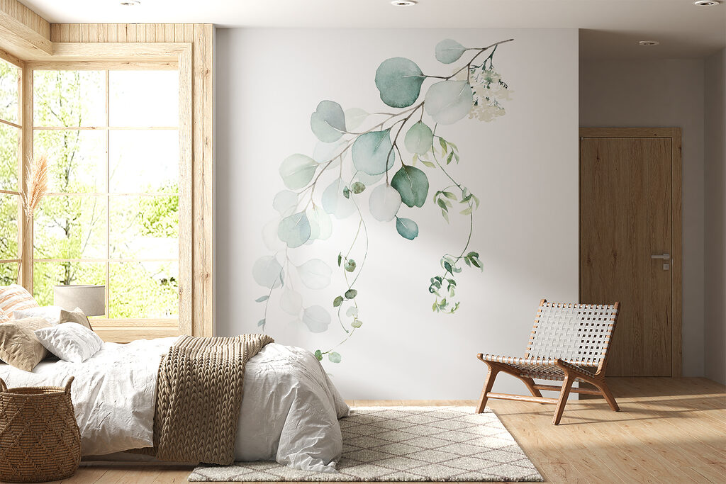 Watercolor of a branch with leaves