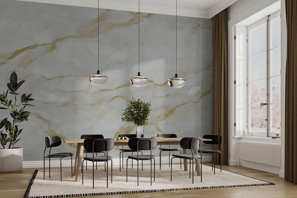 Sleek marble with elegant veins
