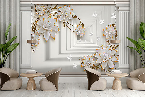 Κομψό floral πλαίσιο με butterfiles Κομψό floral πλαίσιο με butterfiles
