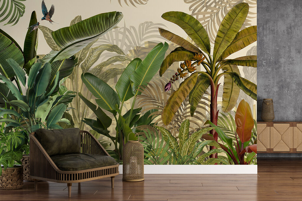 Group of tropical plants