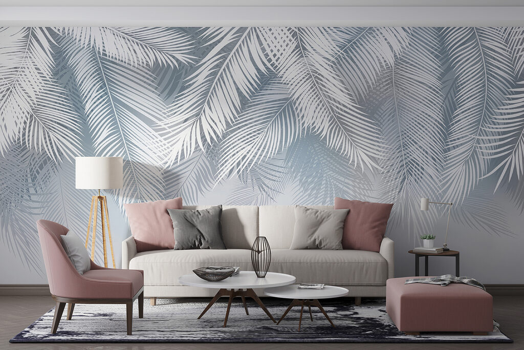 White leaves on a gray background White leaves on a gray background