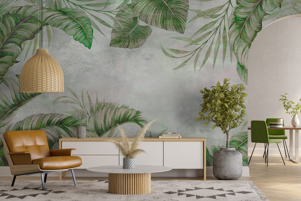 Frame of leaves and branches