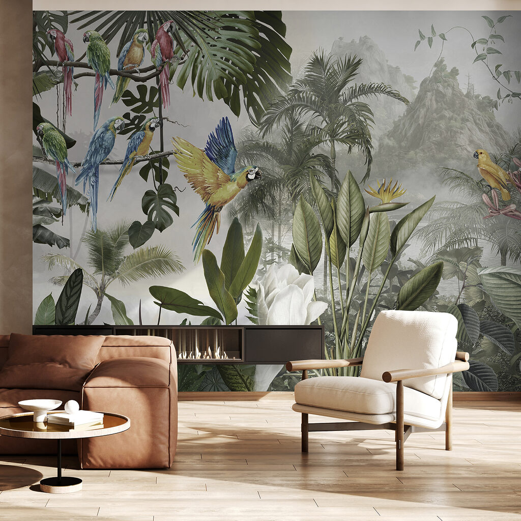 Group of birds in a forest Group of birds in a forest