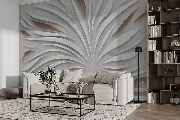 Radiant white petals with metallic accents