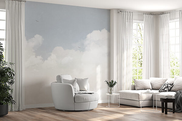 A blue sky with clouds