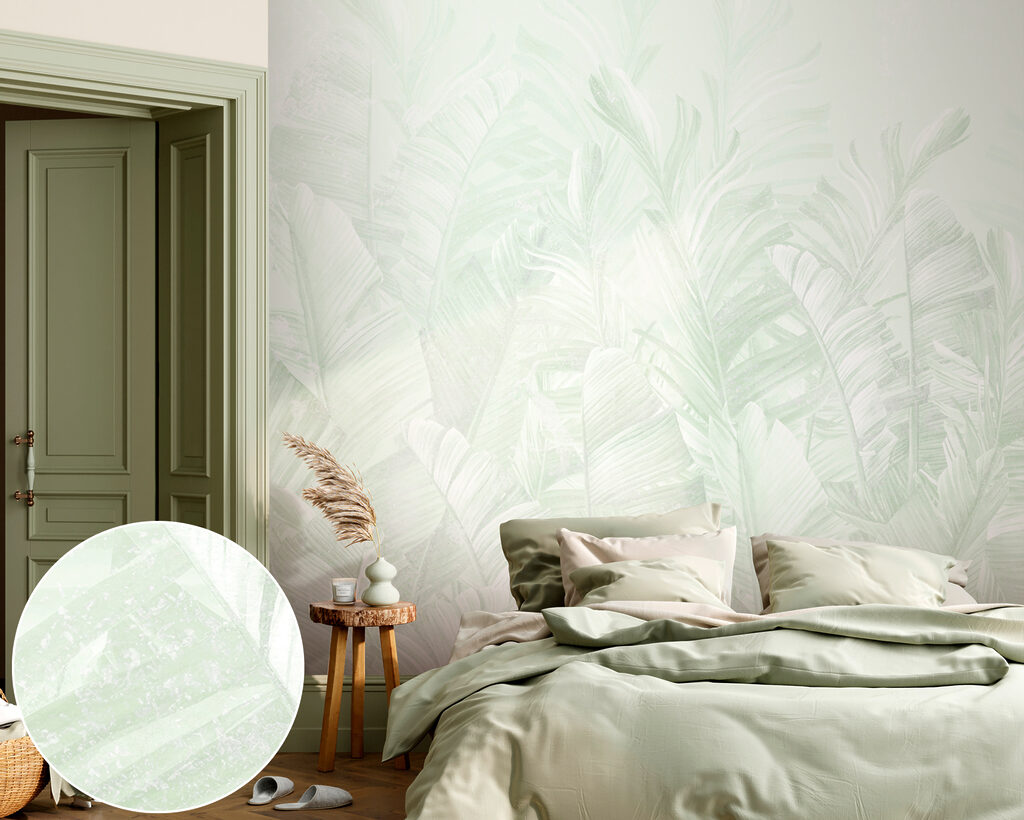 Soft green leaves in gentle layers